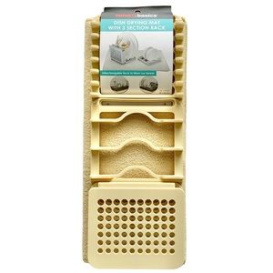 Dish Drying Mat w/ 3 Section Rack